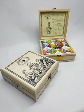Подарочный набор - коллекция из 9 чаёв «Сугревъ» в деревянной коробке - ПДНТ «Губерния».  4