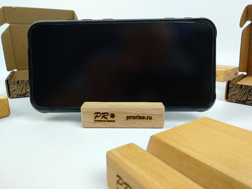 Подставка деревянная для телефона - «Проектные решения».  2