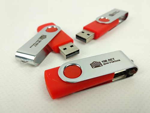 USB-флешка на 16 Гб «Квебек» soft-touch с гравировкой «Дом учителя».  3