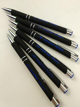 Ручка металлическая шариковая «Legend Mirror Gum» soft-touch с цветной гравировкой - «Администрация «Камводпуть».  2