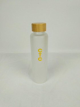 Стеклянная бутылка с бамбуковой крышкой «Foggy» - «СТС»