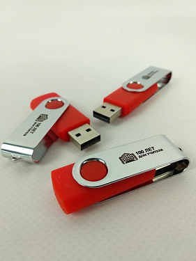 USB-флешка на 16 Гб «Квебек» soft-touch с гравировкой «Дом учителя».  4