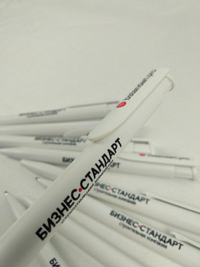 Ручка пластиковая шариковая «Happy» белая с УФ-печатью - Строительная компания «Бизнес-Стандарт» .  10