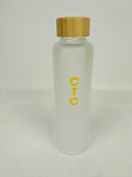 Стеклянная бутылка с бамбуковой крышкой «Foggy» - «СТС»