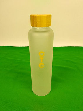 Стеклянная бутылка с бамбуковой крышкой «Foggy» - «СТС».  6