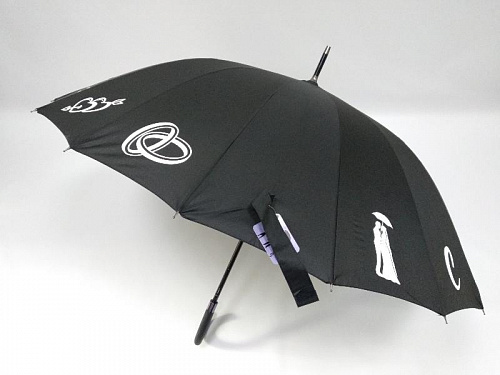 Зонт-трость «Свадебный» с пластиковой ручкой, полуавтомат для «Микротех-сервис».  8