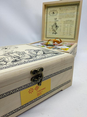 Подарочный набор - коллекция из 9 чаёв «Сугревъ» в деревянной коробке - ПДНТ «Губерния».  2