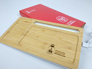 Беспроводное зарядное устройство-органайзер из бамбука «Timber» - «Строить и  Развивать» для Министерства Строительства Пермского края