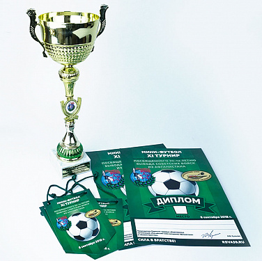 Комплект наград на первенство по мини футболу