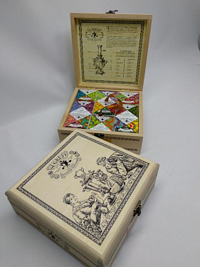 Подарочный набор - коллекция из 9 чаёв «Сугревъ» в деревянной коробке - ПДНТ «Губерния».  3